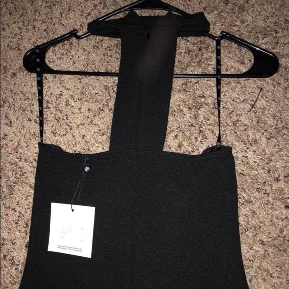 Black choker neck dress